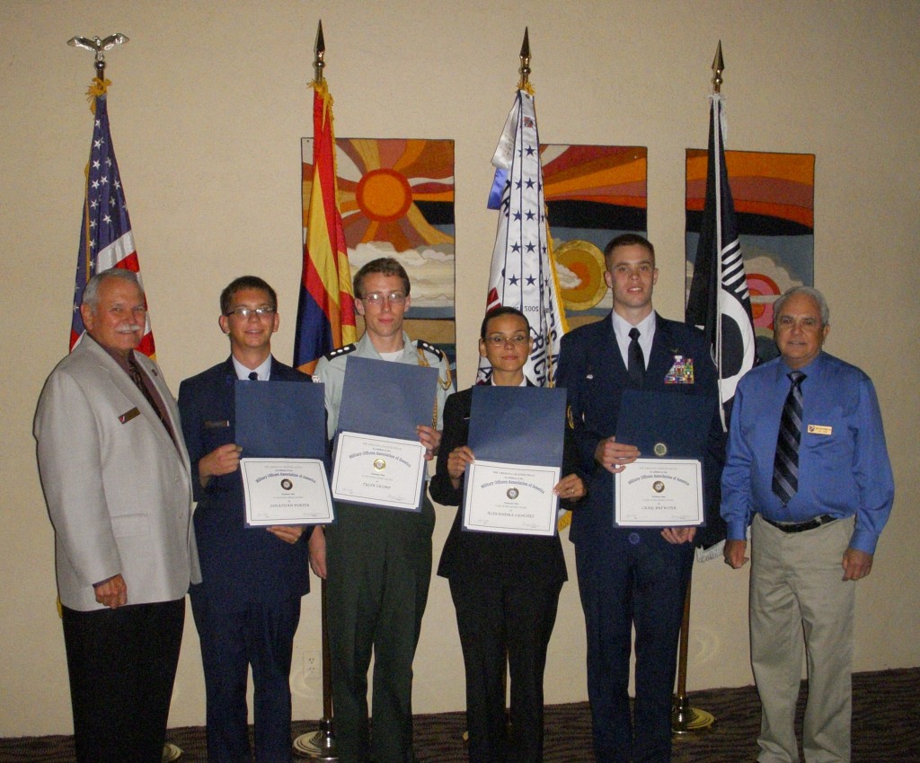 Scholar - 2008 with Tassin and Committee Chair Ron Worthington President Terry Tassin (left) and Scholarship Chair Ron Worthington (right) with the recipients.
